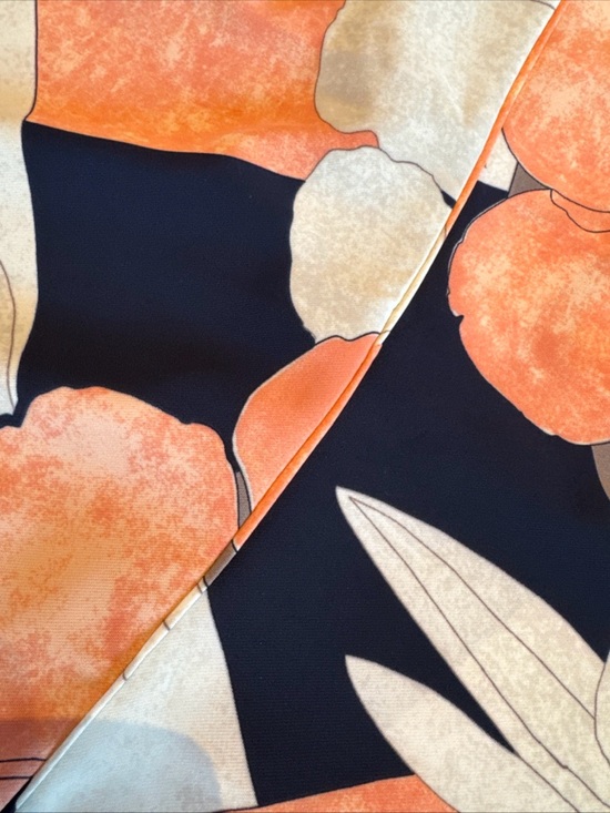 Ann Taylor Factory Dress Womens Size 10 Floral Sleeveless A-Line Coral And Navy - Picture 6 of 6